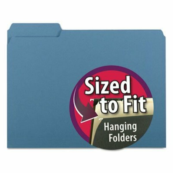 Smead Smead, INTERIOR FILE FOLDERS, 1/3-CUT TABS, LETTER SIZE, BLUE, 100PK 10239